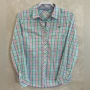Vineyard Vines - Palm Beach Plaid Chilmark Classic Button-Down Shirt - Size 4